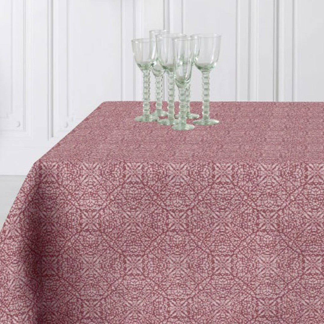 ARP Wein/vinrød, jacquard vævet tekstilvoksdug, 140 cm bred