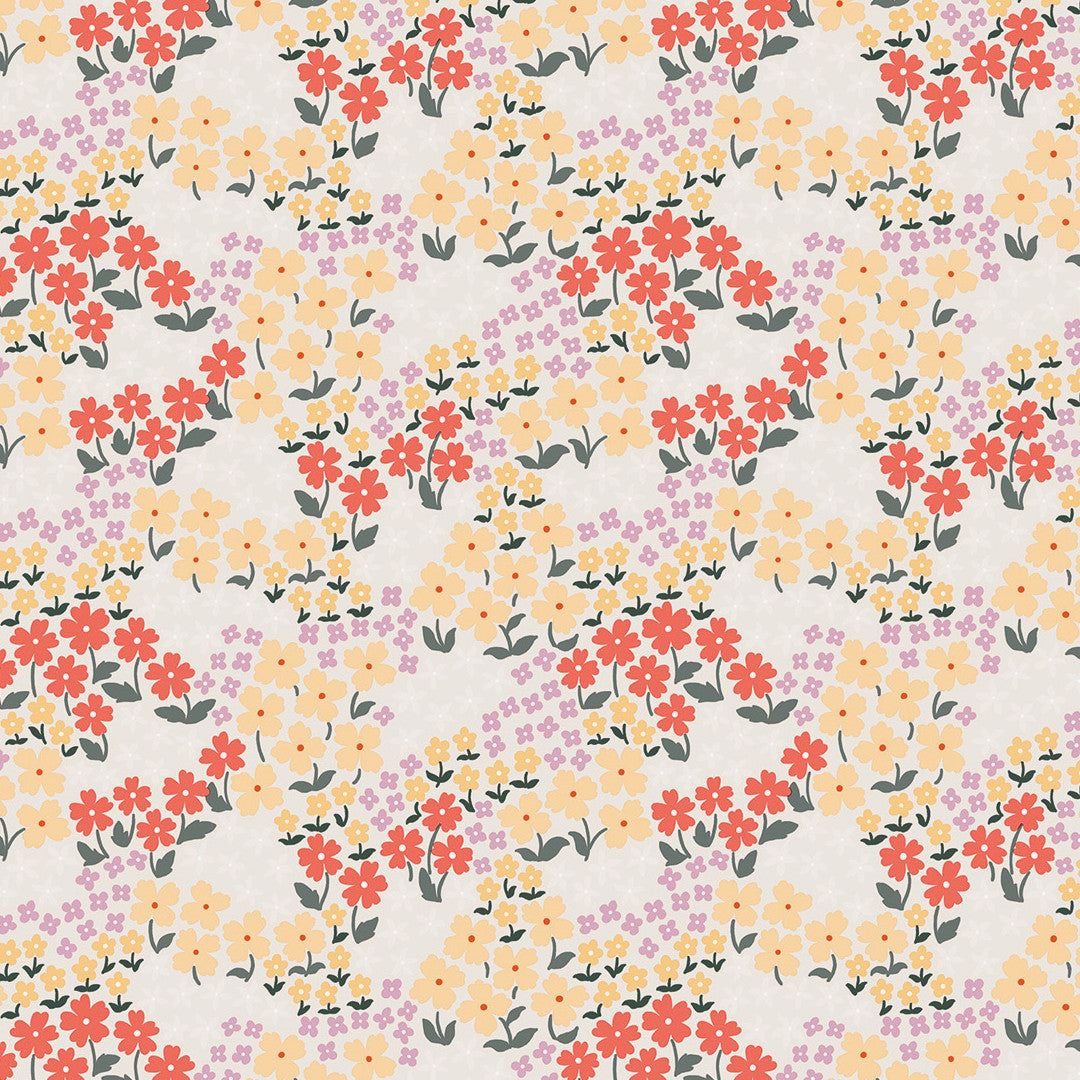 Butterflys Soft Ice – Lola voksdug med blomstrende retrolook, nærbillede