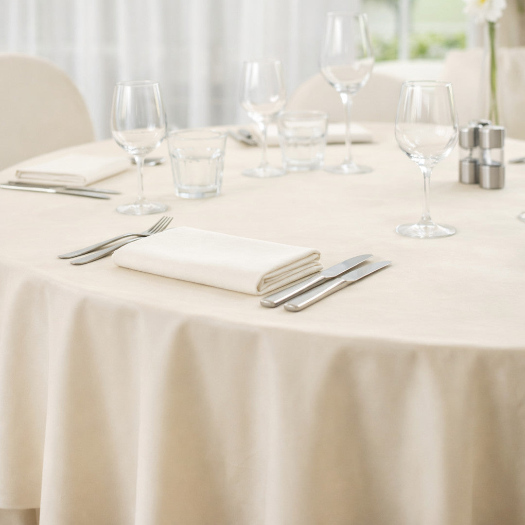 Gastro Champagne – Klassisk rund dug i lys nuance Ø200 cm