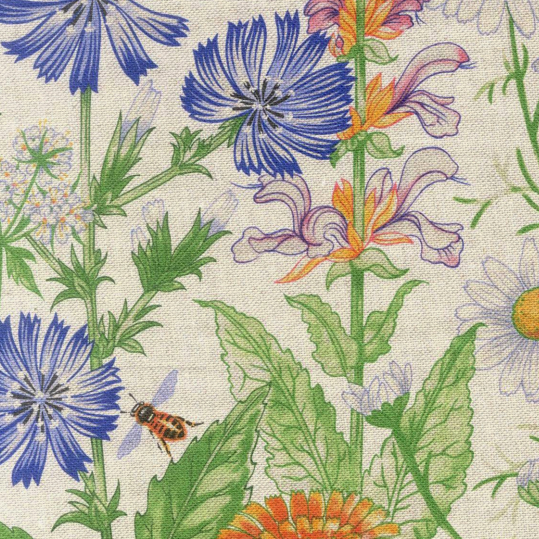 Grøftekant i Flor – Tekstilvoksdug i hørlook, mønster