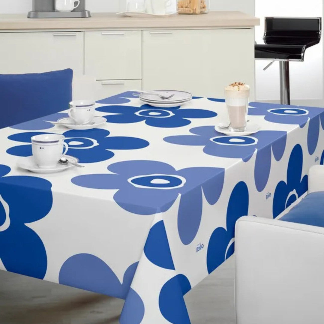 Lola voksdug – Big Flower Heavenly Blue med store blomster i blå toner
