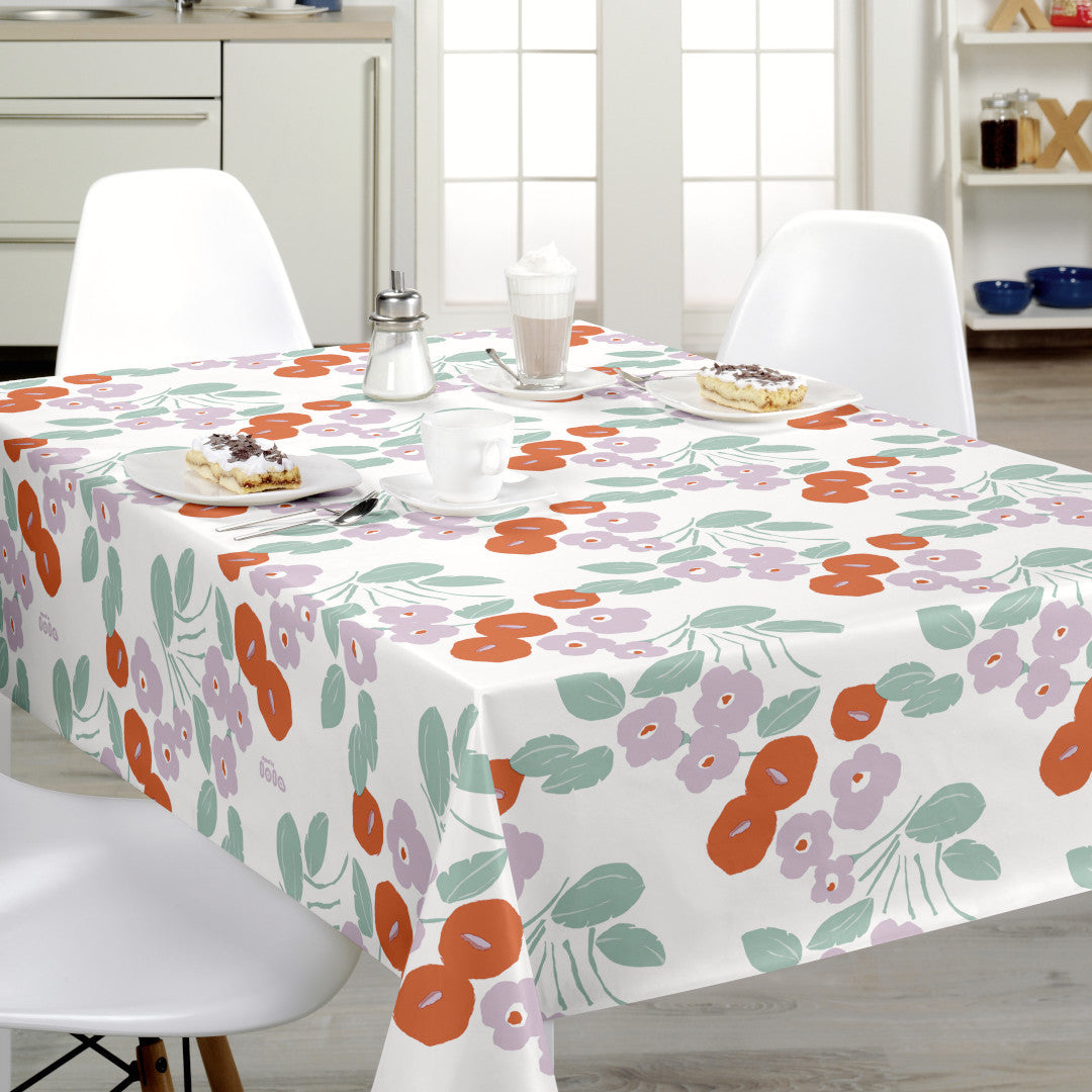 Lola voksdug – Bloom Orange Pastel Flowers