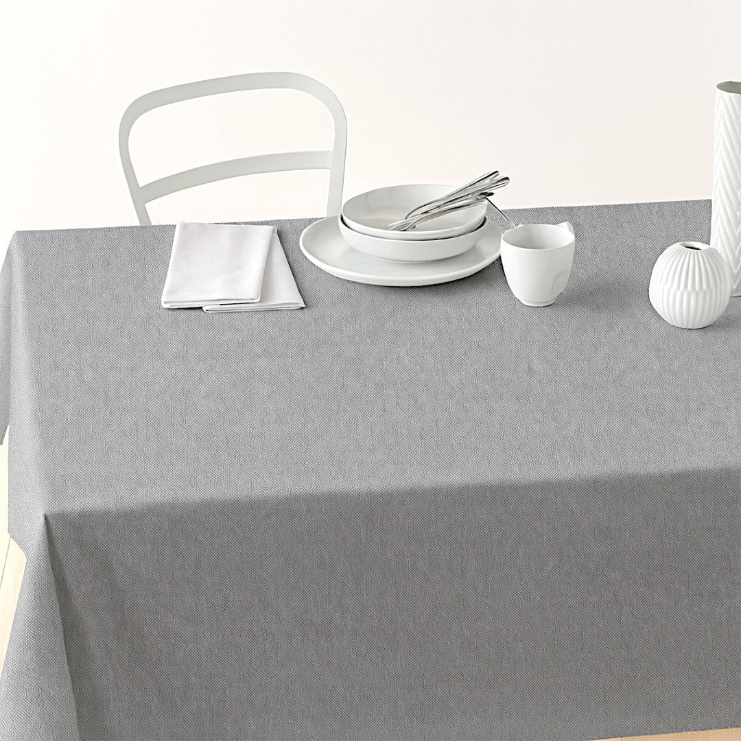 Nordfavn Dean Duegrå – Ensfarvet tekstilvoksdug i hørlook