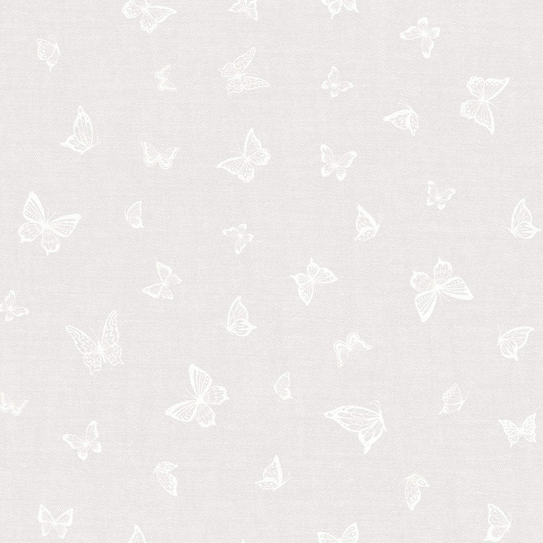 Nordfavn Mariposas Lys Grå – Let voksdug med fine sommerfuglemotiver, motiv