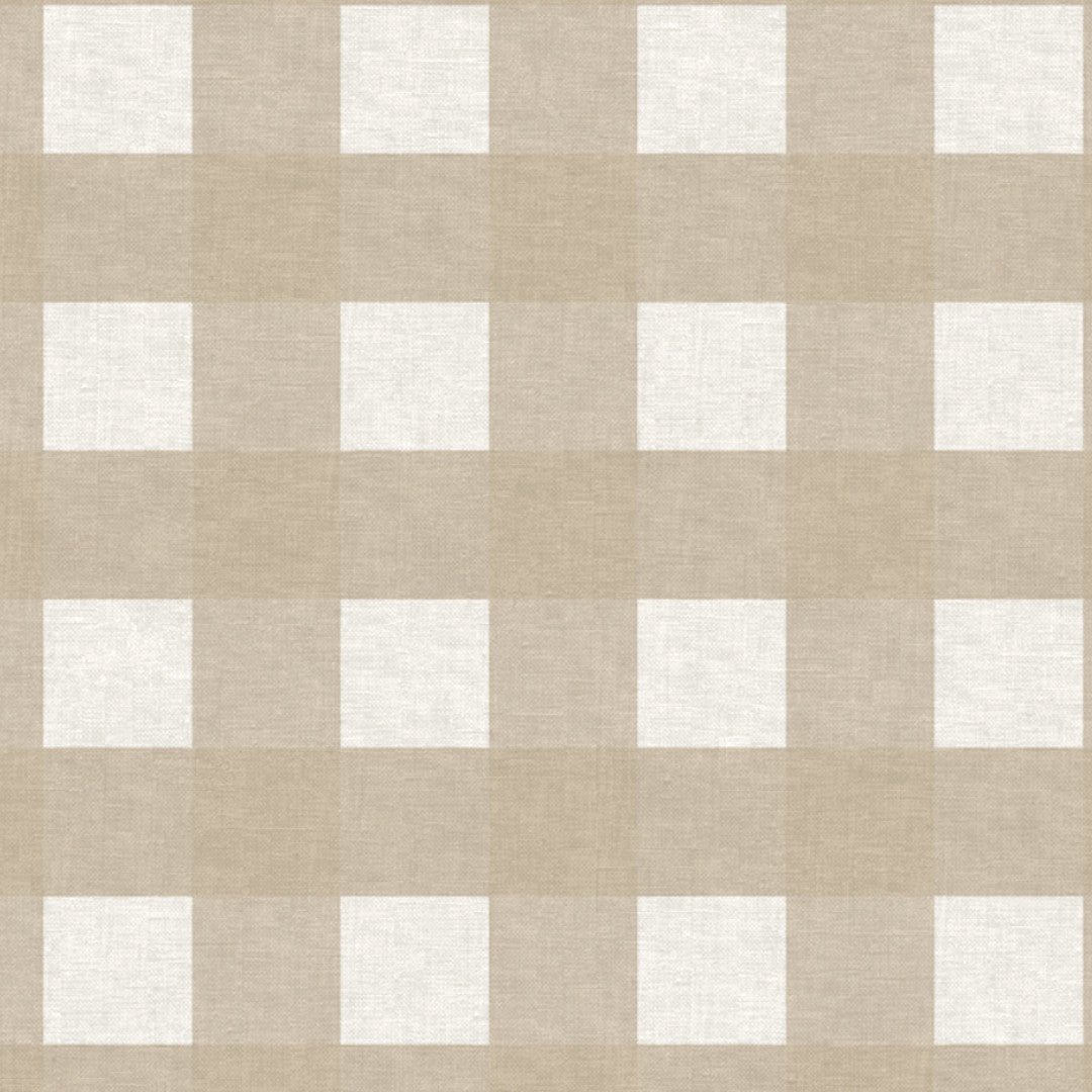 Nordfavn Royal Beige – Klassisk ternet voksdug i bløde naturtoner, motiv
