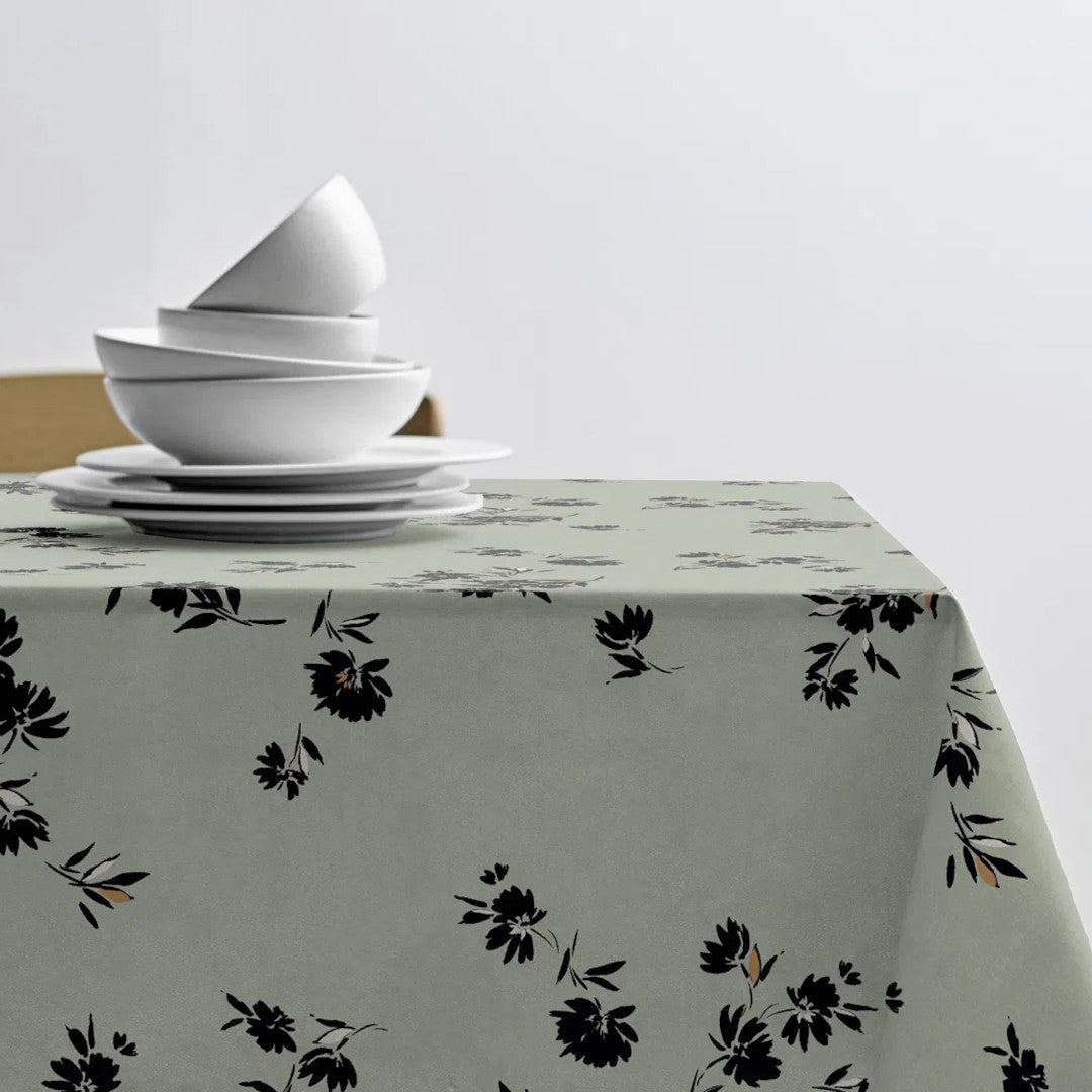 Silhouette Tea Green – Södahl tekstilvoksdug med skridsikker bagside