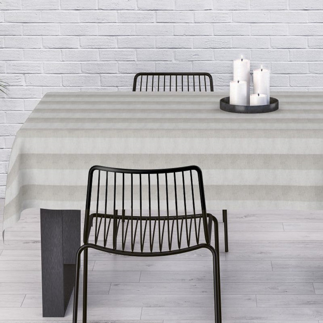 Welss Lino beige - Jacquard vævet tekstilvoksdug 180 cm bred