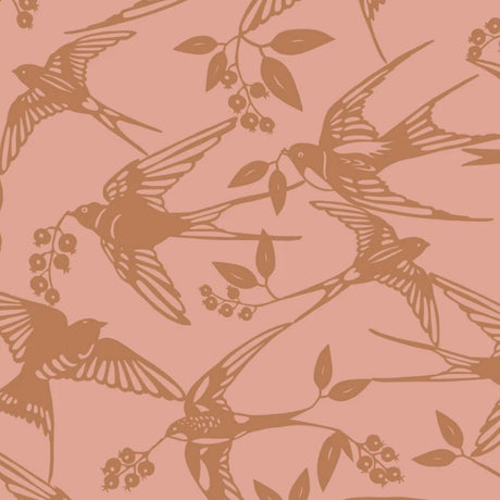 BIRDS Dusty Nut – Susanne Schjerning tekstilvoksdug med skridsikker bagside, motiv