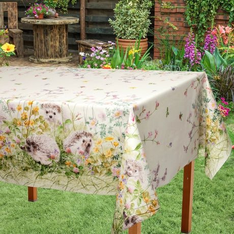 Il Giardino di Henriette – Tekstilvoksdug med pindsvin og vilde blomster