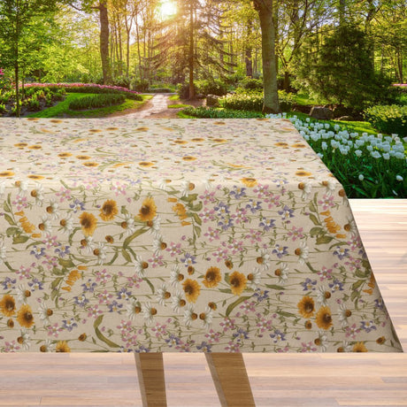 Il Prato dei Fiori di Primavera – Tekstilvoksdug med forårsblomster