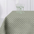 Amigoni Støvet Grøn - Jacquard vævet tekstilvoksdug, 160 cm bred