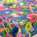 Araca Marine Garden – Tekstilvoksdug med eksotiske blomster – 155 cm bred, hjørne