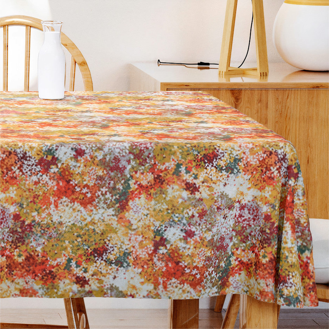 Azalea Autumn – Tekstilvoksdug med blomsterinspireret mønster – 155 cm bred, miljø