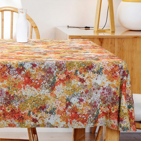 Azalea Autumn – Tekstilvoksdug med blomsterinspireret mønster – 155 cm bred, miljø