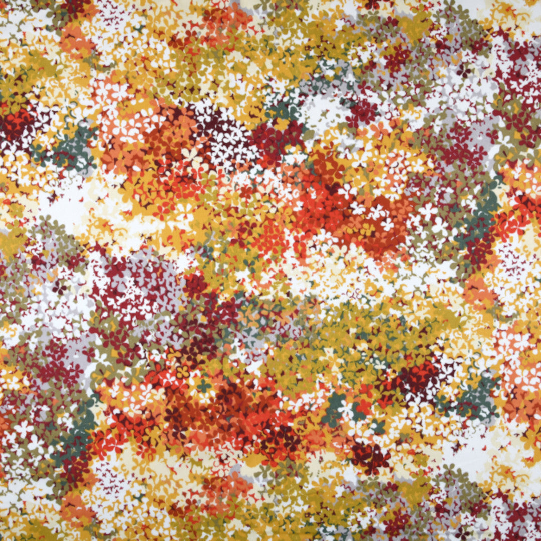 Azalea Autumn – Tekstilvoksdug med blomsterinspireret mønster – 155 cm bred
