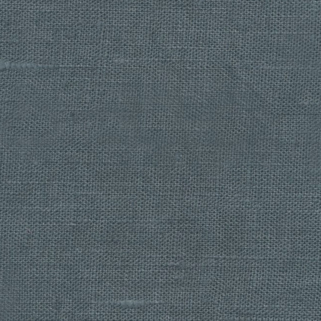 Blå ensfarvet tekstilvoksdug i 100% hør - 140 cm