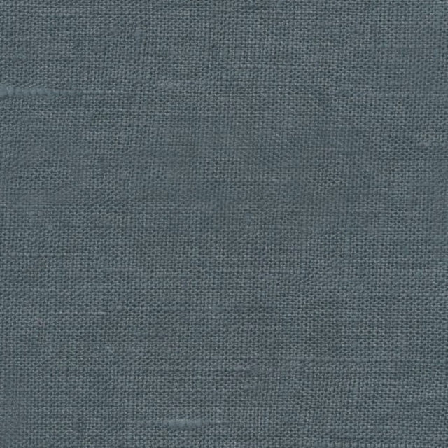 Blå ensfarvet tekstilvoksdug i 100% hør - 140 cm