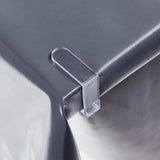 Bordklemmer i klar plast med metalfjeder – op til 2,5 cm (4 stk.)