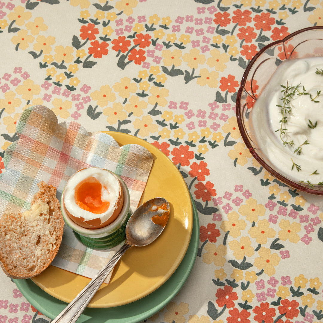 Butterflys Soft Ice – Lola voksdug med blomstrende retrolook