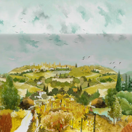 Casa Toscana – Tekstilvoksdug med toskansk landskab