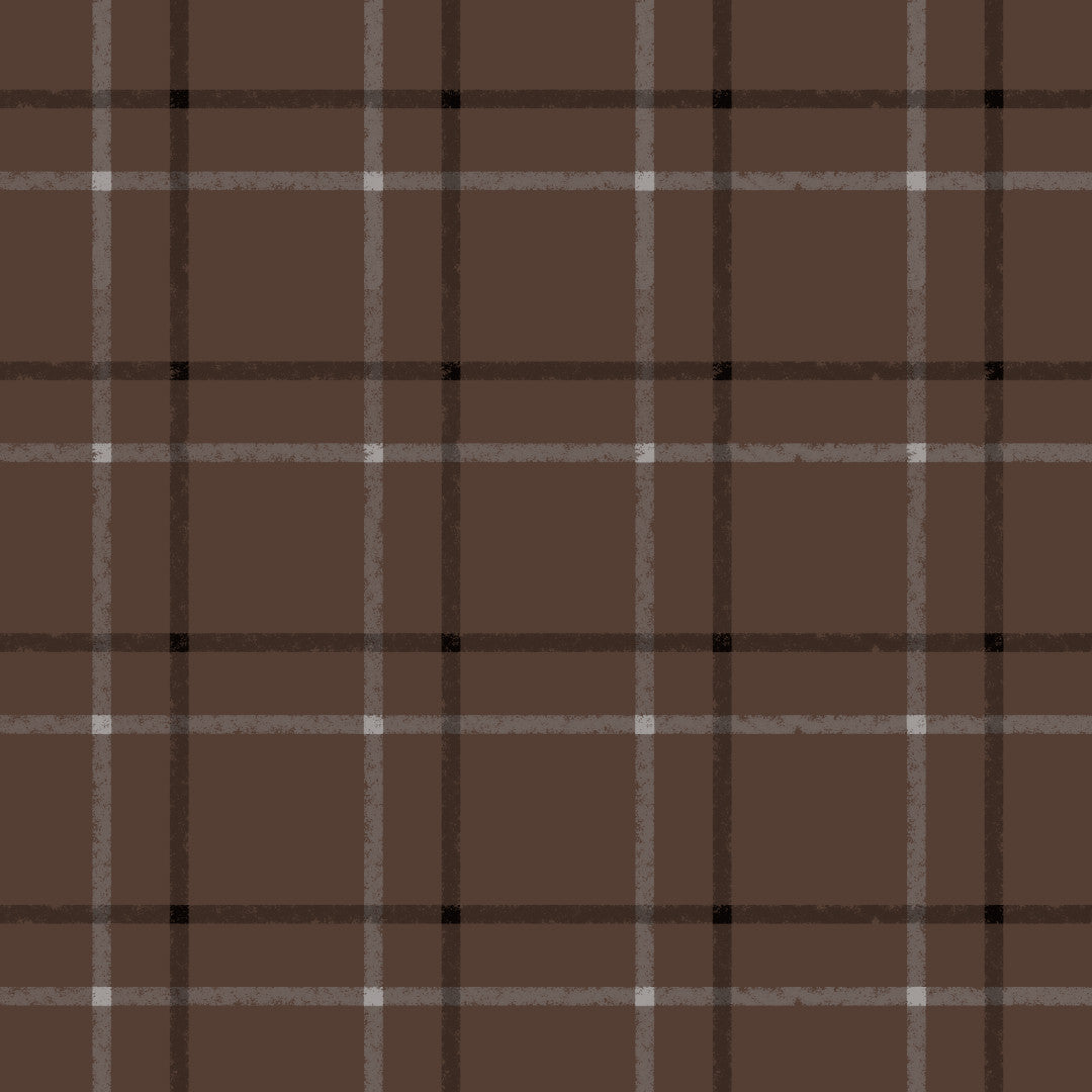 Check Pecan Brown – Lola voksdug med varme tern, motiv