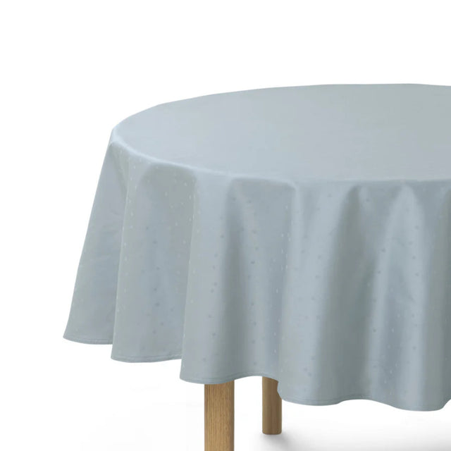 Compliments Confetti Mineral Blue – Rund damaskdug med prikmønster Ø200 cm