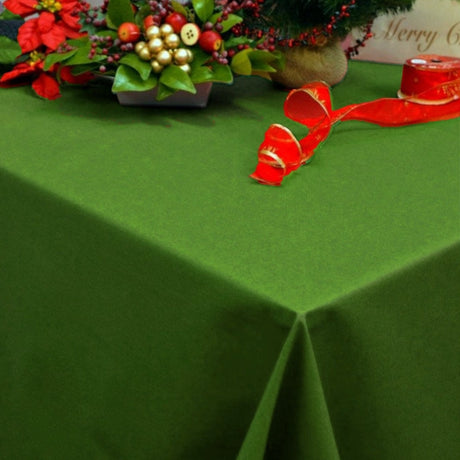 Dali Green Christmas – Ensfarvet tekstilvoksdug – 180 cm bred