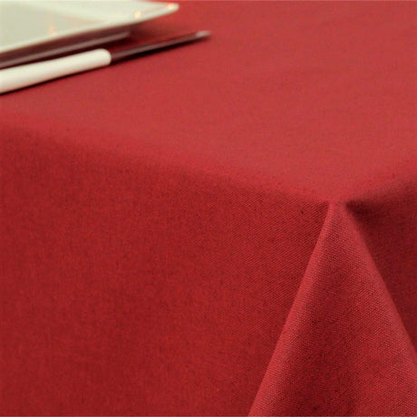Dali Ruby – Ensfarvet tekstilvoksdug med stofstruktur – 140 cm bred
