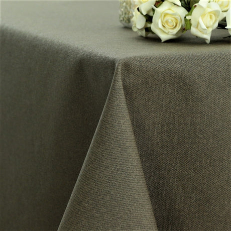 Dali Taupe – Ensfarvet tekstilvoksdug i stoflook – 160 cm bred