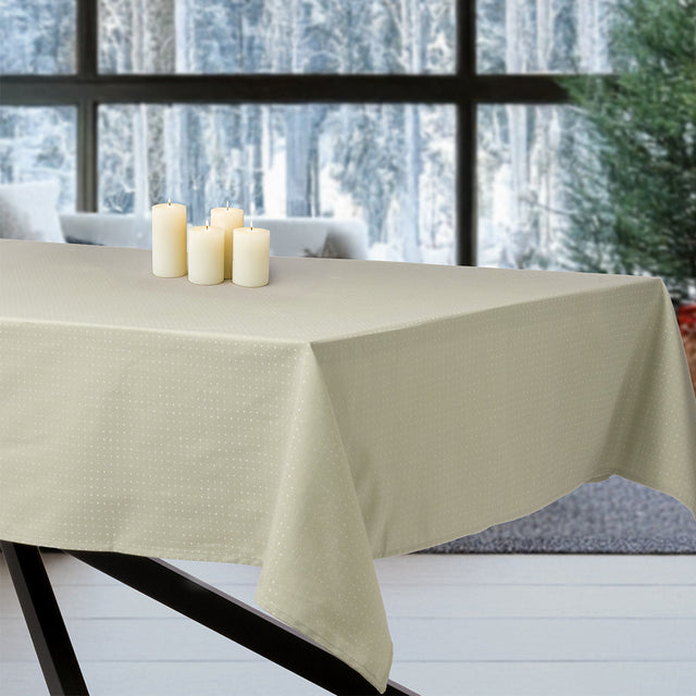 Dotea Sage – Damaskdug med diskret prikmønster 160 x 420 cm