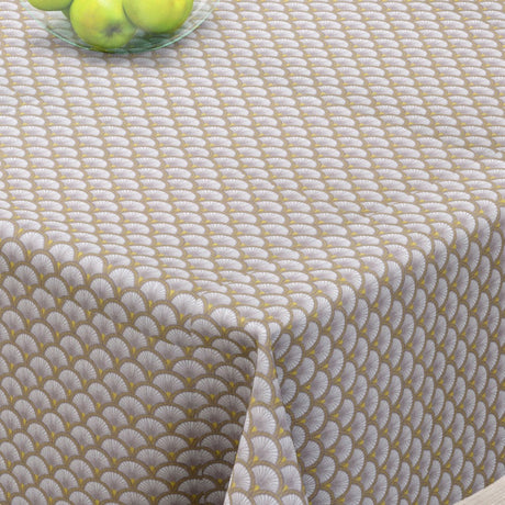 Doucet Naturel Scale – Tekstilvoksdug med grafisk mønster – 155 cm bred, hjørne