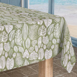 Eddy Selva grøn, jacquardvævet tekstilvoksdug 160 cm bred