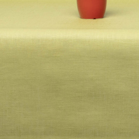 Ensfarvet tekstilvoksdug i 100% hør - 140 cm bred - Lime