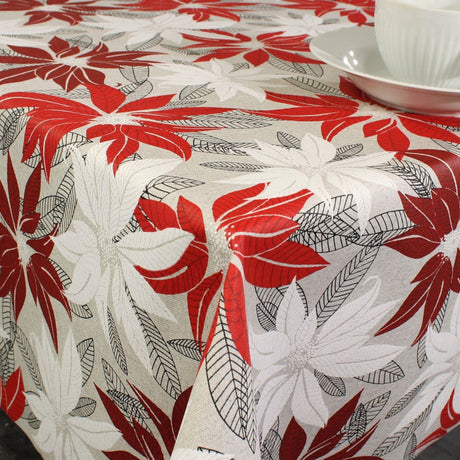 Euphorbia Red – Tekstilvoksdug med markante blade – 150 cm bred, hjørne