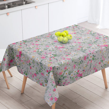 Faustine Bloom Pink – Tekstilvoksdug i 100% hør – 155 cm bred