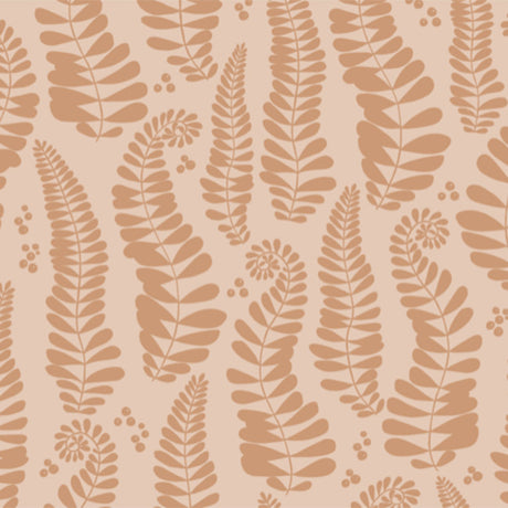 Fern Sweet Almond – Susanne Schjerning tekstilvoksdug med skridsikker bagside, nærbillede