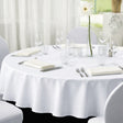 Gastro Hvid – Rund damaskdug i slidstærk kvalitet Ø200 cm