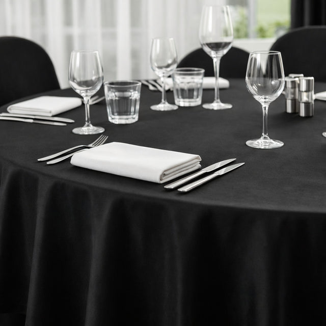 Gastro Sort – Klassisk rund dug til fest Ø180 cm