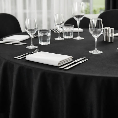 Gastro Sort – Rund dug med elegant udtryk Ø160 cm