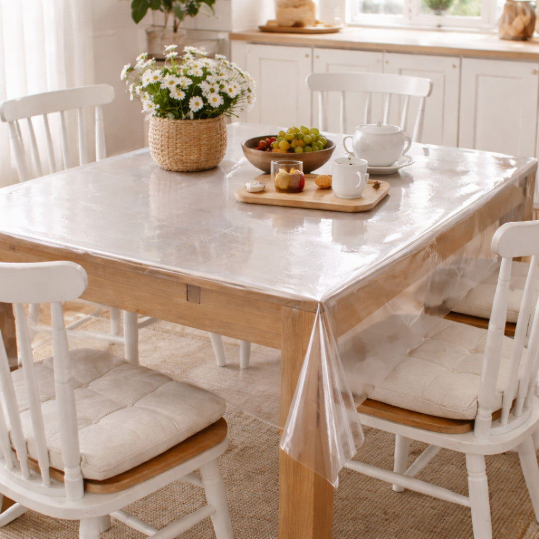 Gennemsigtig voksdug – 0,15 mm tyk, 155 cm bred