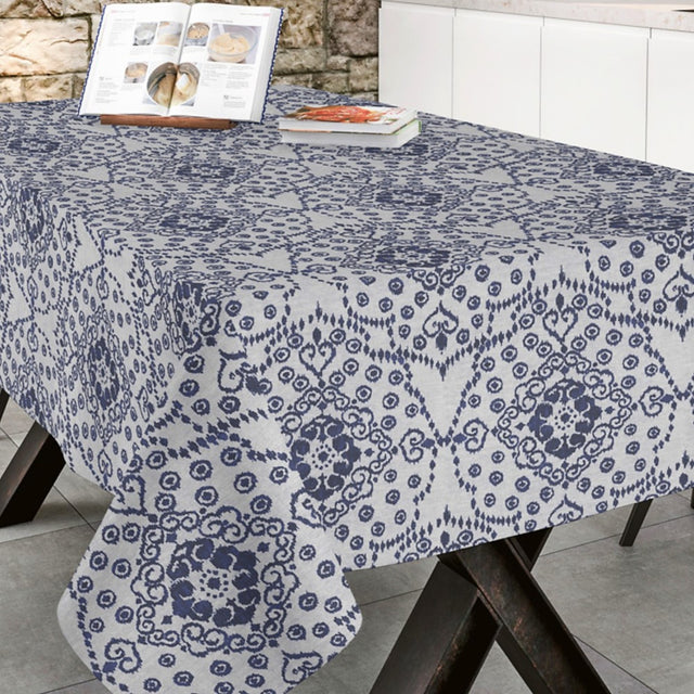 Giotto Indigo Mandala – Tekstilvoksdug med blåt mønster