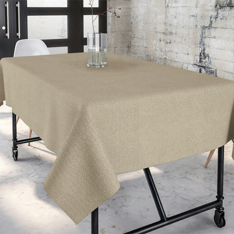 Goya Beige - Jacquard vævet tekstilvoksdug, 160 cm bred