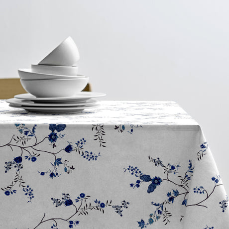 Grace Navy Blue – Södahl tekstilvoksdug med skridsikker bagside, miljø