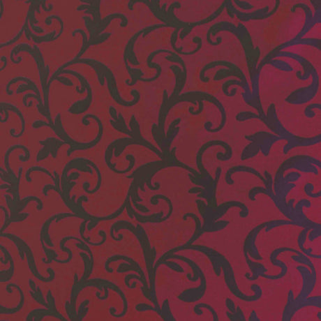 Greco Rød – Jacquardvævet tekstilvoksdug med klassisk ornament – 140 cm bred