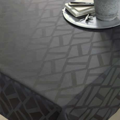 Ice Grå/Antracit fra Compliments – Elegant damaskdug 160 x 370 cm, nærbillede