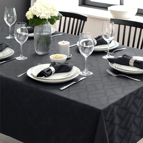 Ice Grå/Antracit fra Compliments – Elegant damaskdug 160 x 370 cm