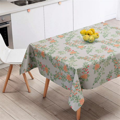 Jasmin Bloom Yellow – Tekstilvoksdug med blomster i 100% hør