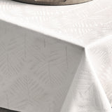 Juna Lea Hvid Jacquard Damaskdug – 150 x 220 cm, hjørne