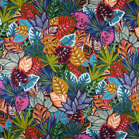 Lokoli Color Jungle – Tekstilvoksdug med farverige blade – 155 cm bred