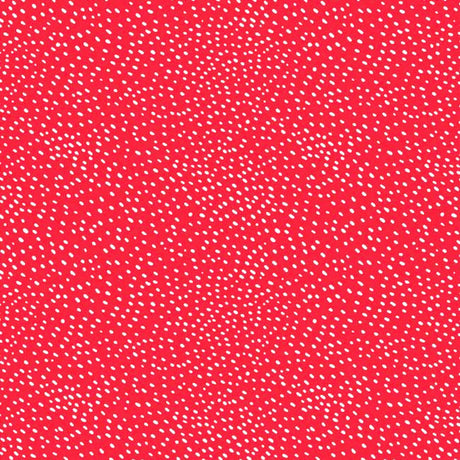 Lola Spot On Fiery Red – Voksdug med hvide prikker i livlig rød nuance